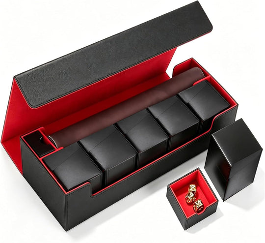 Dual-Row Commander Deck Box, 1800+ Cards, 5 Individual MTG Deck Boxes