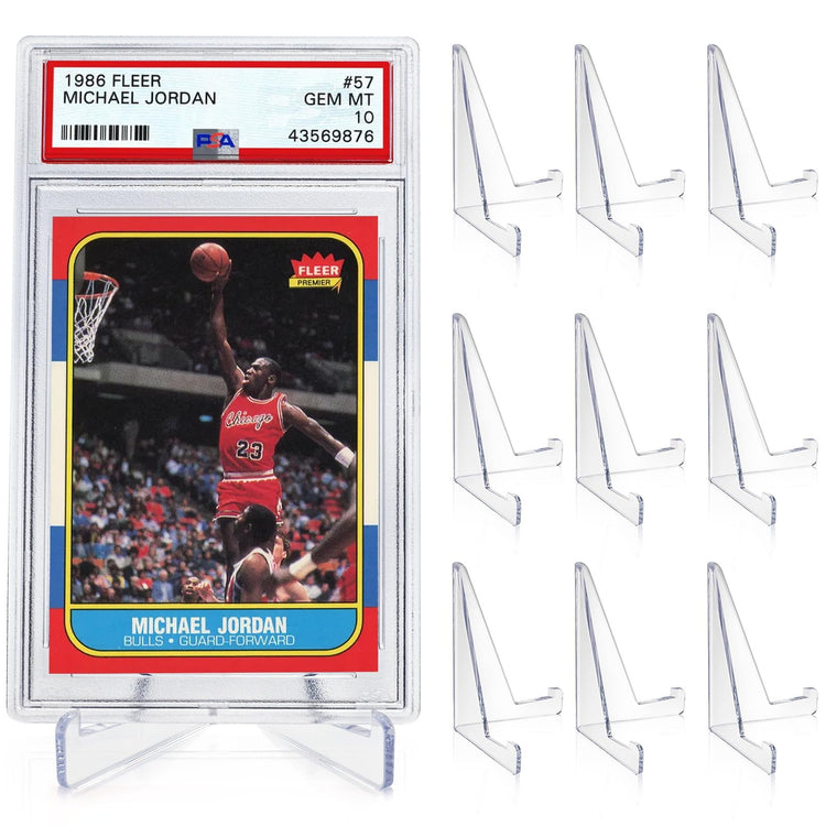 Clear Trading Card Display Stands 10-Pack