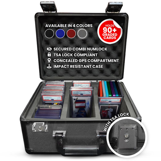 Pro Collector Card Vault - Heavy-Duty 90-Slab Case with GPS & Lock