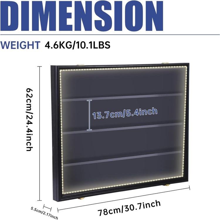 LED Baseball Graded Card Display Case (Horizontal 1 Pack)