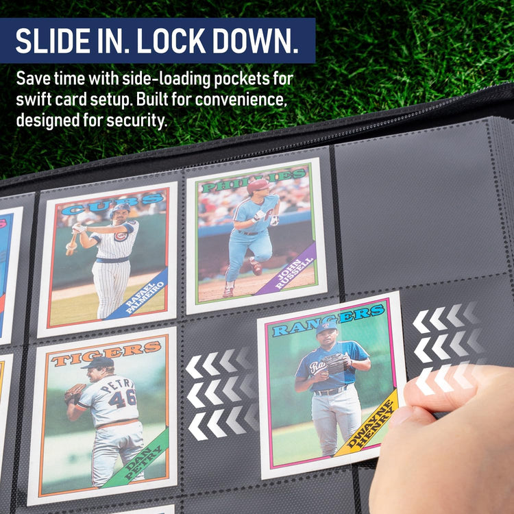Premium TCG Card Binder for 480 Side Loading Pockets | Sports Trading Card Binder 12 Pocket Zipper, Collectible Trading, Magic, MTG, Baseball, Football Ringless Storage Organizer Album.