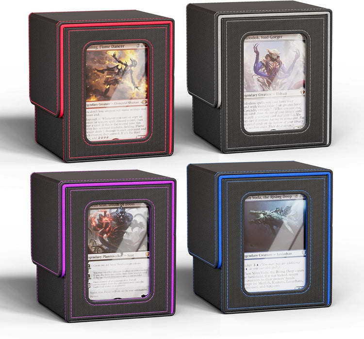 Card Deck Box for MTG Commander, Fits 100 Double-Sleeved Cards