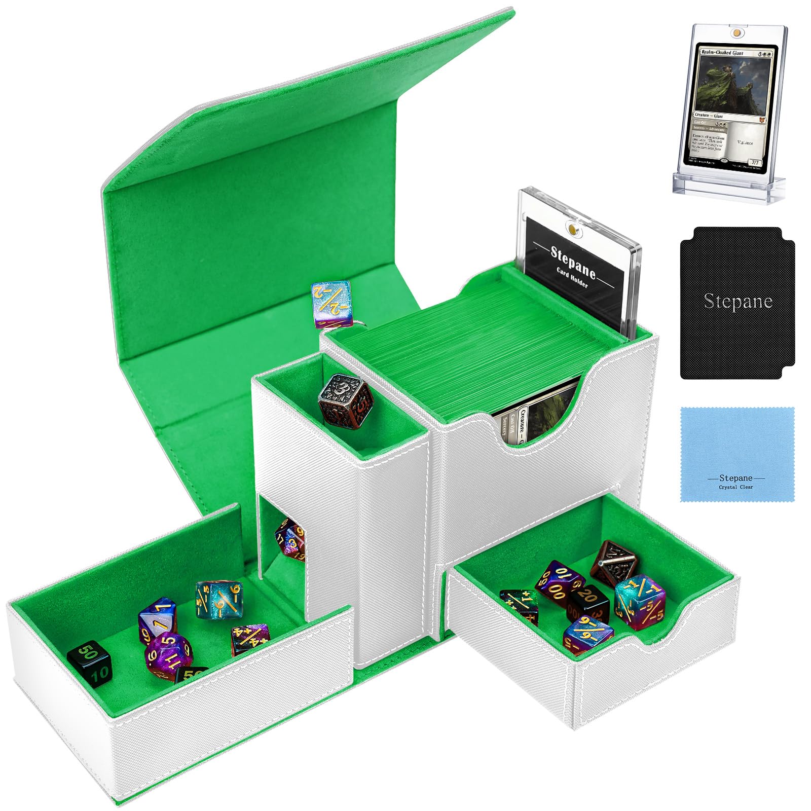MTG Commander Card Case & Dice Set - Dual Tray and Tower