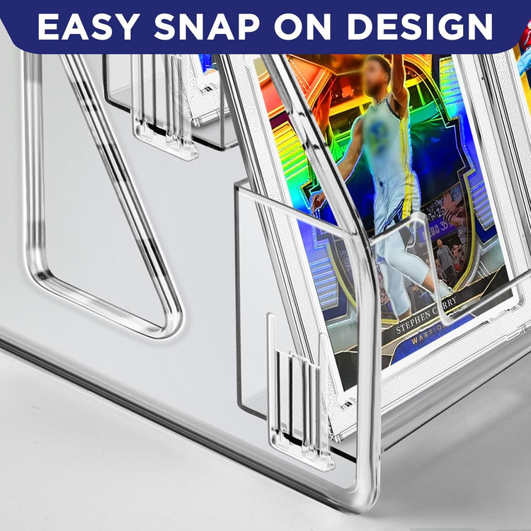 Magnetic Card Holder 3-Tier, Card Display Stand Clear Acrylic Trading Sports Card Display