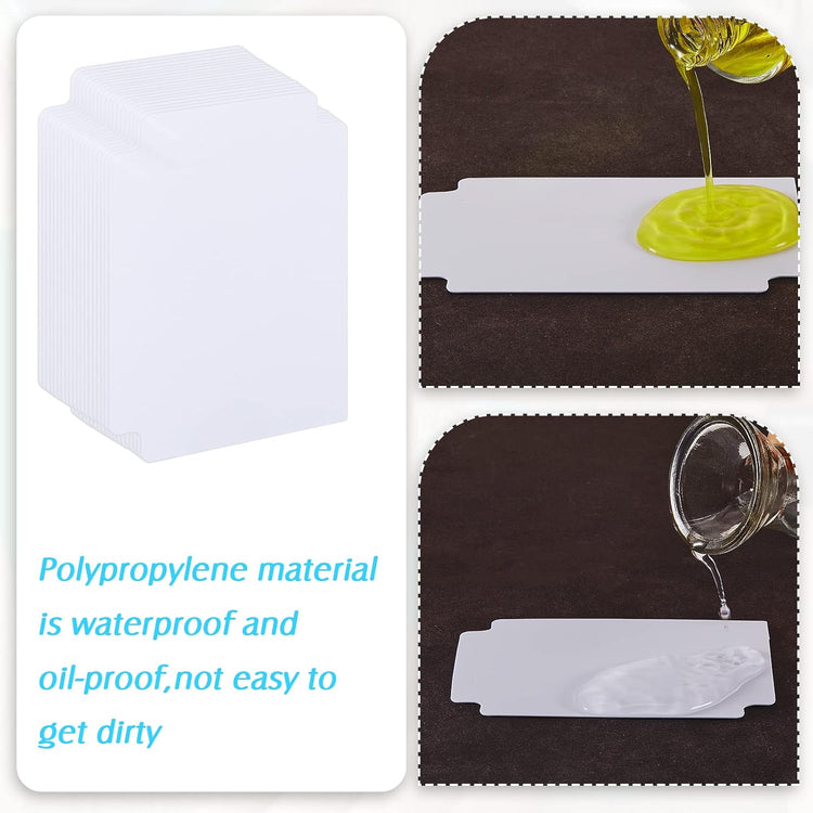 50 Pcs Card Dividers Plastic Tabs Compatible with Tcg,White
