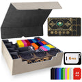 CARDMASTER Vault - 4000+ Trading Card Storage, Magnetic Leather Box