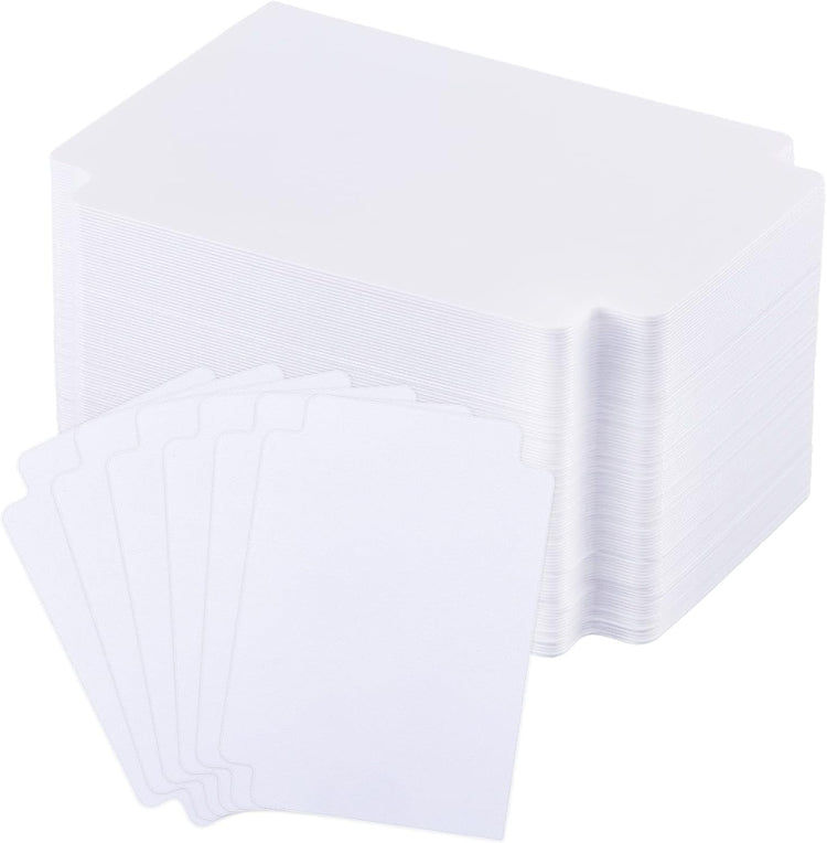 50 Pcs Card Dividers Plastic Tabs Compatible with Tcg,White