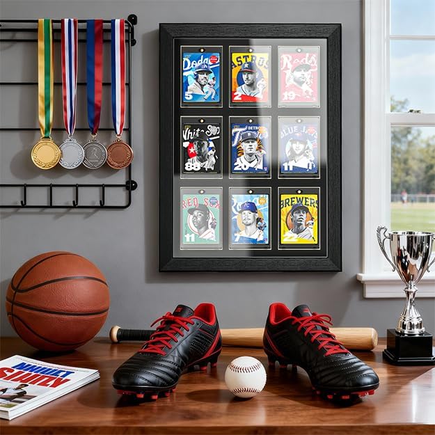 Trading Card Display Frame with Magnetic Card Holder UV Protection