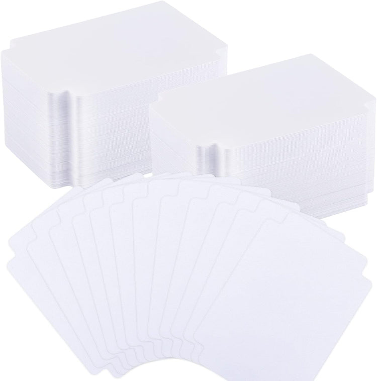 50 Pcs Card Dividers Plastic Tabs Compatible with Tcg,White