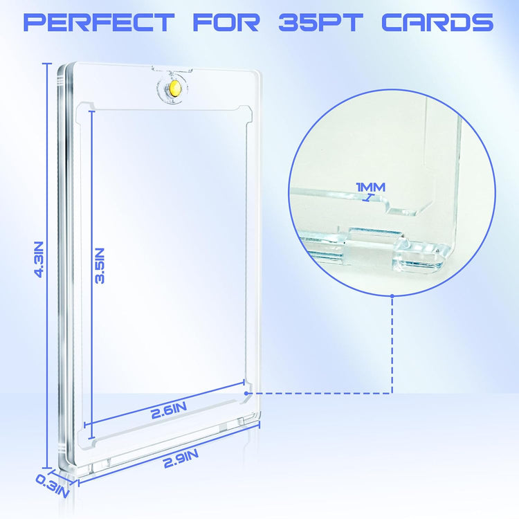 MagnaCard 100ct 35PT Magnetic Trading Card Cases VaultStack