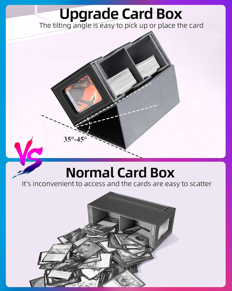 MTG Deck Box, MTG Commander Card Deck Box with Commander Display