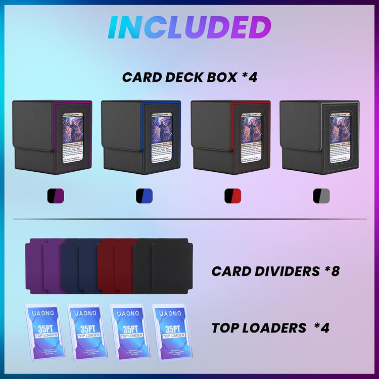 Card Deck Box for MTG Commander, Fits 100 Double-Sleeved Cards