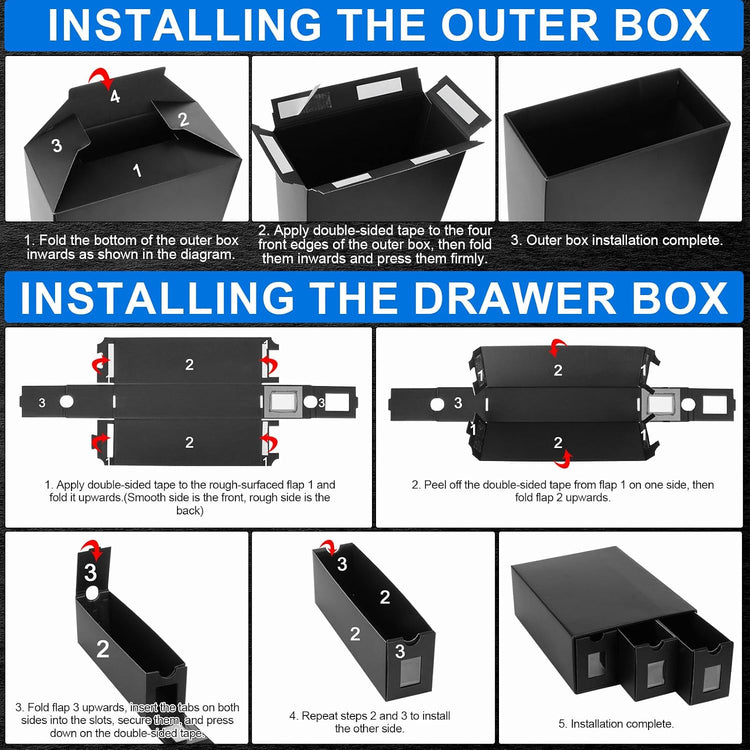 Trading Card Storage Box, 15000+ Cards Deck Box for MTG Commander, Trading Cards Organizer with 48 Card Dividers, Labels & Tapes, Visible Card Deck Boxes for MTG TCG PTCG Sport Cards
