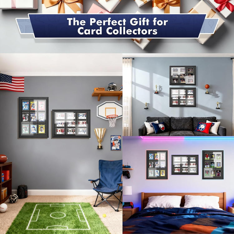 Trading Card Display Frame with Magnetic Card Holder UV Protection