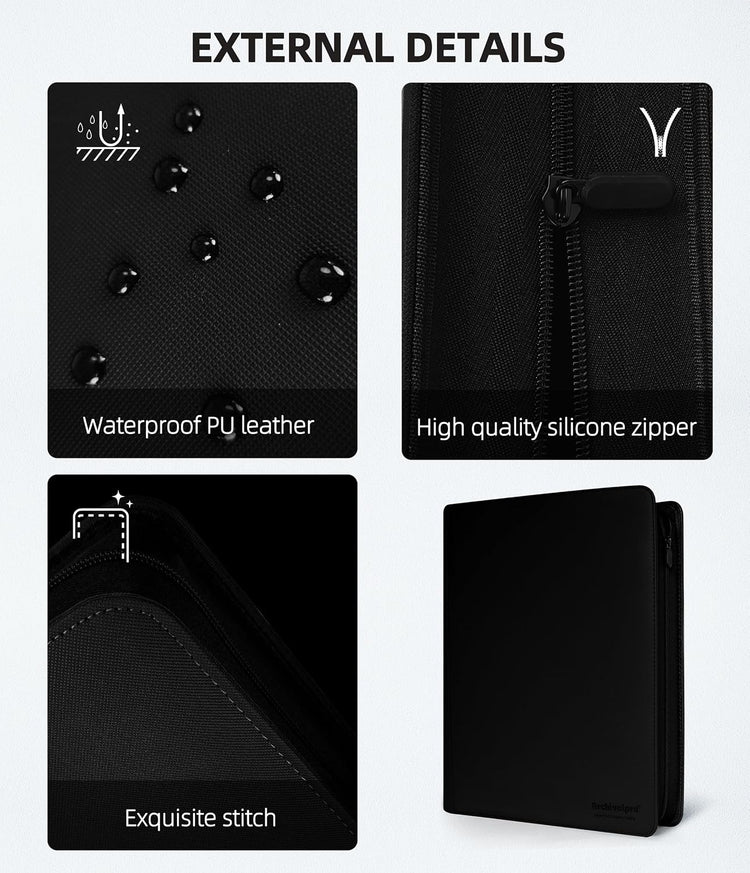 20 Pocket Card Binder, Premium Zip Trading Card Binder for 1280 Cards(B)
