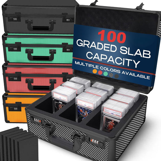 100+ Premium Graded Card Storage Box - PSA Slab Case for Sports Cards