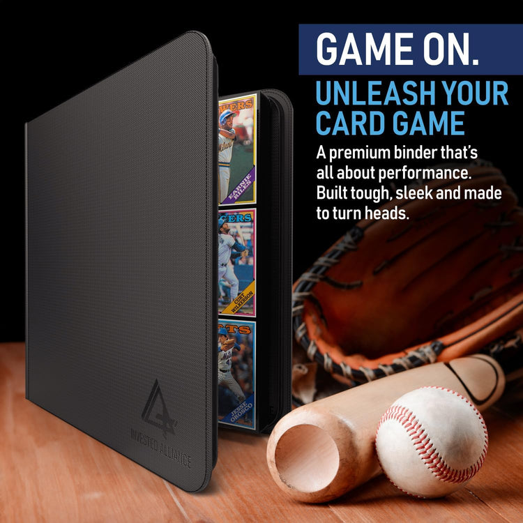 Premium TCG Card Binder for 480 Side Loading Pockets | Sports Trading Card Binder 12 Pocket Zipper, Collectible Trading, Magic, MTG, Baseball, Football Ringless Storage Organizer Album.