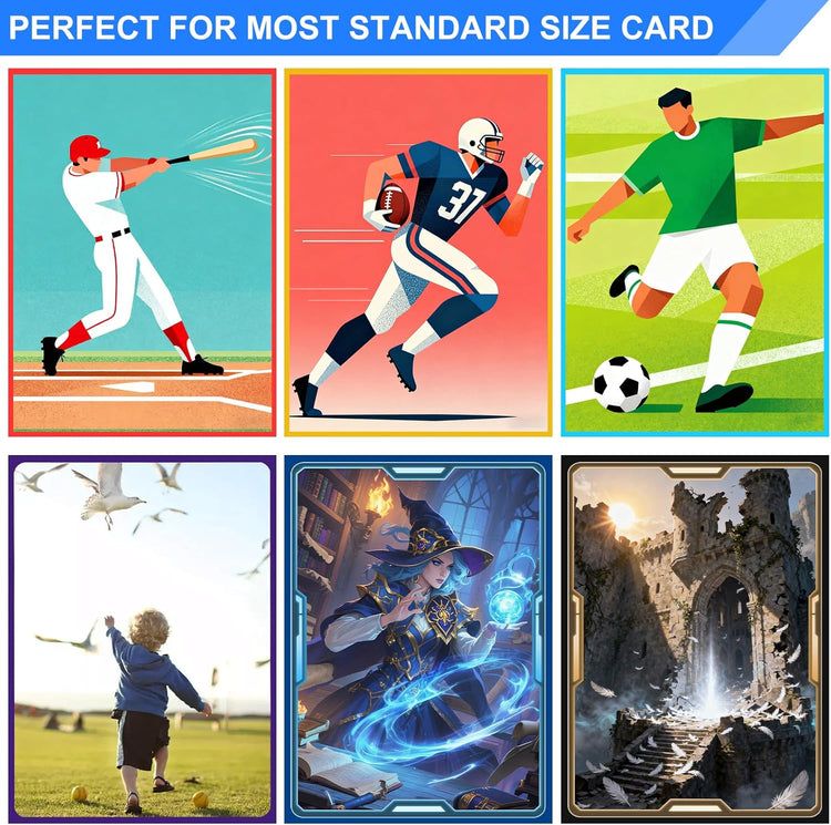 Black Card Sleeves Fit for MTG, 300 Pack Perfect Fit Standard Card Sleeves for Trading Cards Sports Cards Baseball Cards TCG, Sturdy and Nice Shuffling