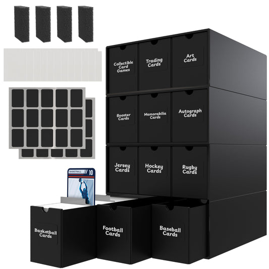 Premium Card Collection Organizer - 7200+ Slot, Dividers & Labels