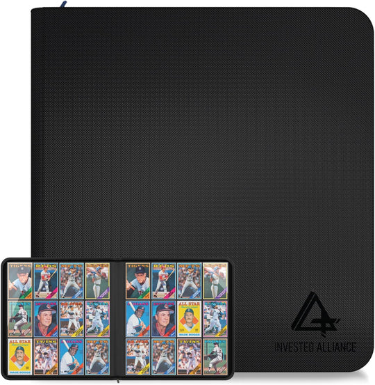 Premium TCG Card Binder for 480 Side Loading Pockets | Sports Trading Card Binder 12 Pocket Zipper, Collectible Trading, Magic, MTG, Baseball, Football Ringless Storage Organizer Album.
